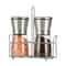 Ergonomic Adjustable Ceramic Core Pepper Grinder, Stainless Steel Spice Mill for Sea Salt, Camping, BBQ, Kitchen Use