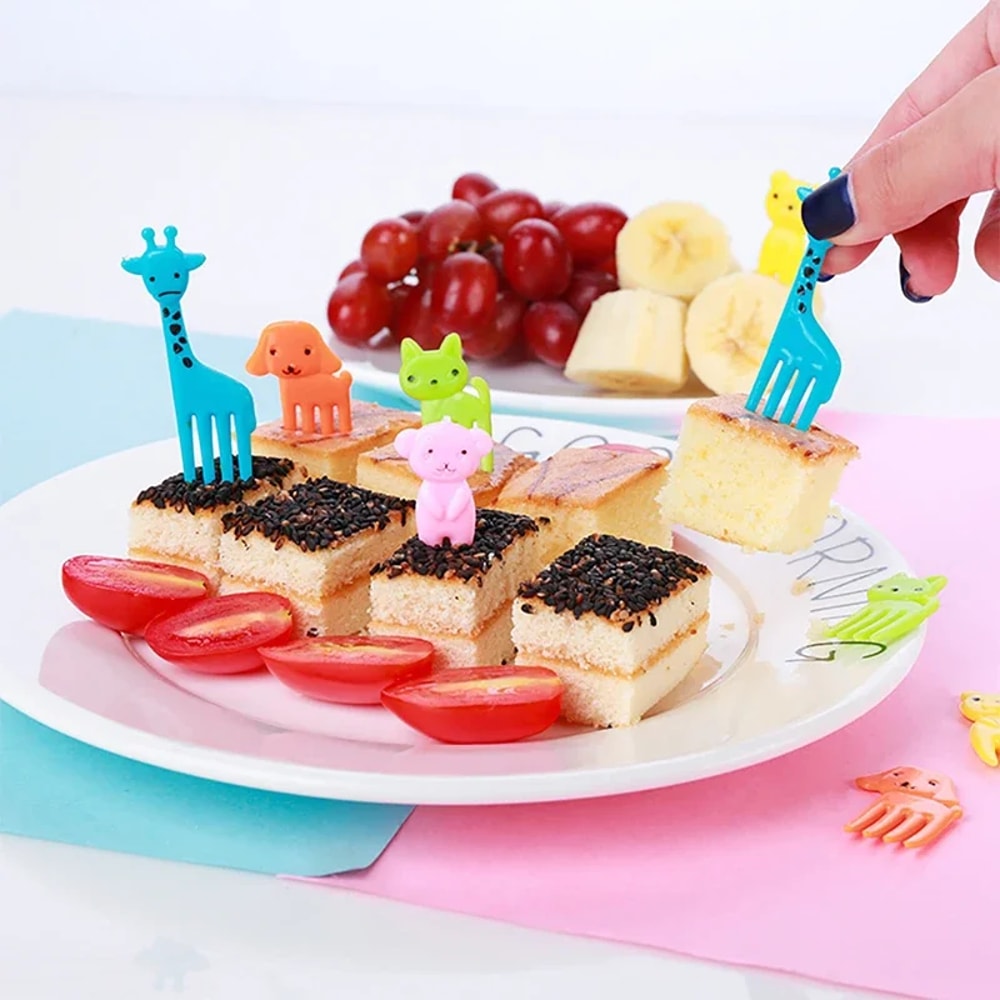Animal Food Picks Mini Forks For Kids Cute Fruit Fork Bento Box Bento Accessories Food Decoration F 1