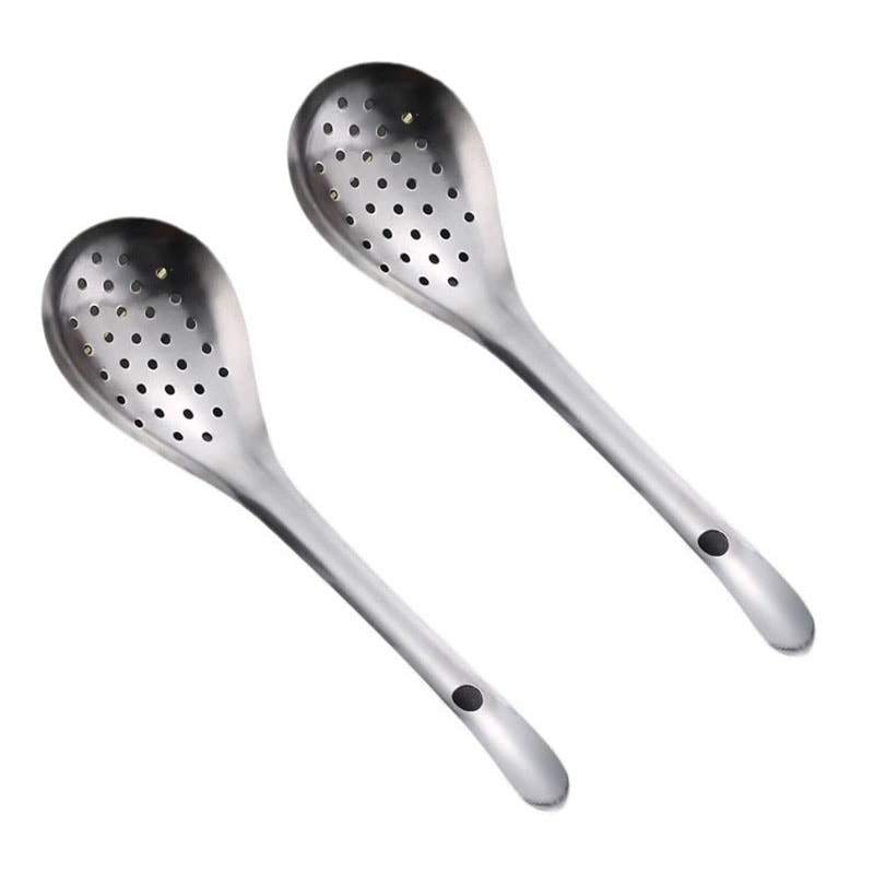 Stainless Steel Strainer Spoon, Skimmer Slotted Spoon, Kitchen Colander, Spaghetti Drain Spoon, Pepper Strainer for Food