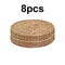 Round Woven Placemats Set Boho Rattan Placemat Natural Straw Braided Table Mat Farmhouse Weave Dinn 6