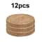 Round Woven Placemats Set Boho Rattan Placemat Natural Straw Braided Table Mat Farmhouse Weave Dinn 7