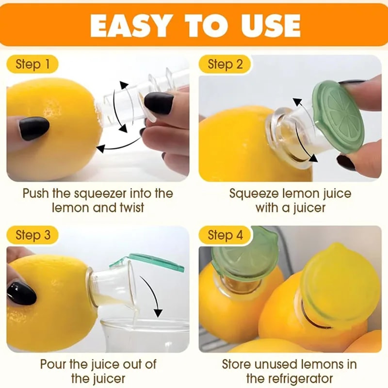 Manual Lemon Squeezer Portable Handheld Lime Juicer With Lid ScrewTop Lemon Squeezer Manual Juicer 4