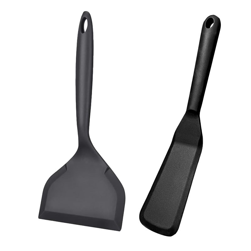 Silicone Spatula Turner, Heat Resistant Non-Stick Pancake Spatula, Turner for Eggs, Fish, Pizza, Wide and Thin Pancakes