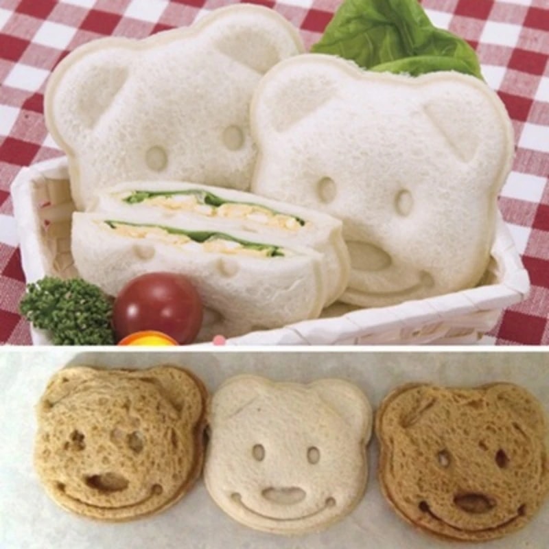 Cute Bear Sandwich Mold, Toast Bread Making Cutter, Cute Baking Pastry Tools for Kids, Food Mould, Kitchen Accessories