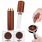 Stainless Steel 6-pin Espresso Distribution Tool, Coffee Distributor, Espresso Stirrer with Walnut Handle, Replaceable