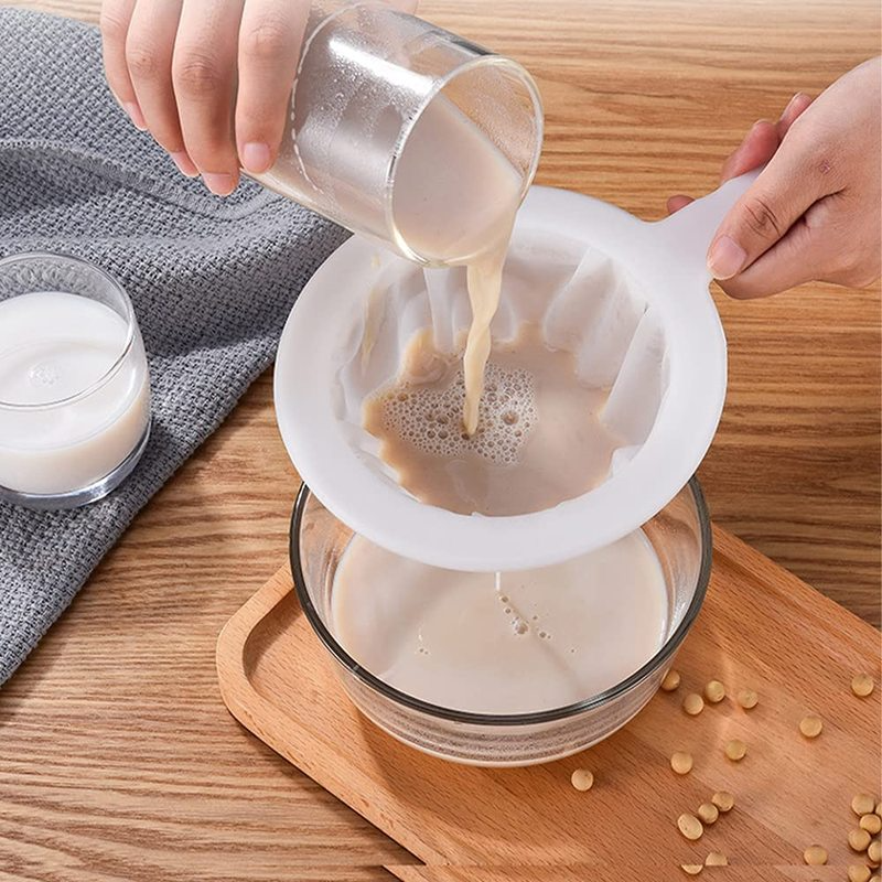 Washable Nylon Ultra Fine Filter Mesh Strainer Spoon Sieve Soy Milk Juice Coffee Tea Filter Kitchen 2