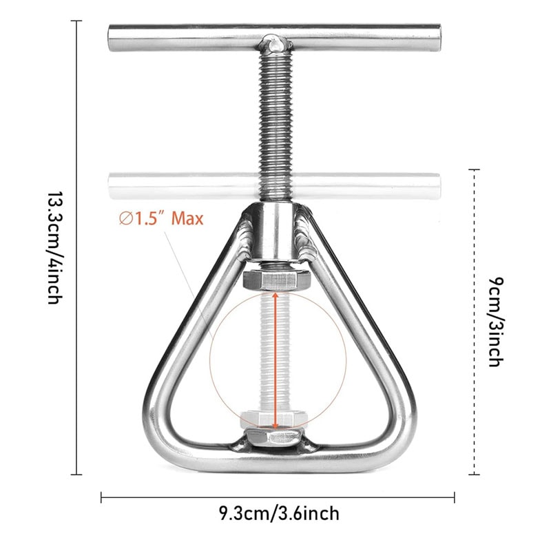 Stainless Steel Manual Nut Opener, Walnut Cracker, Adjustable Screw Mechanism for All Nuts, Durable Kitchen Gadget, Easy