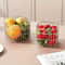 Desktop Square Storage Basket, Stainless Steel Draining Fruit and Vegetable Storage Bucket for Kitchen, Metal Desktop