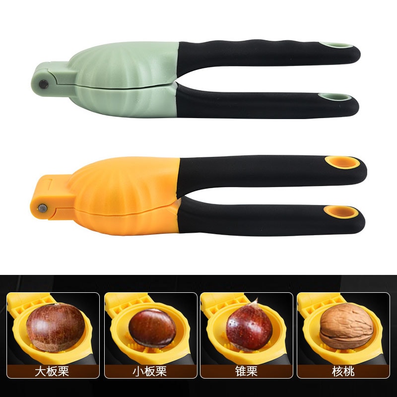 Multi-Purpose Nut Cracker Tool, Chestnut Clamp Ergonomic Chestnut Opener, Plastic Handles Nut Cracker Sheller Cutter