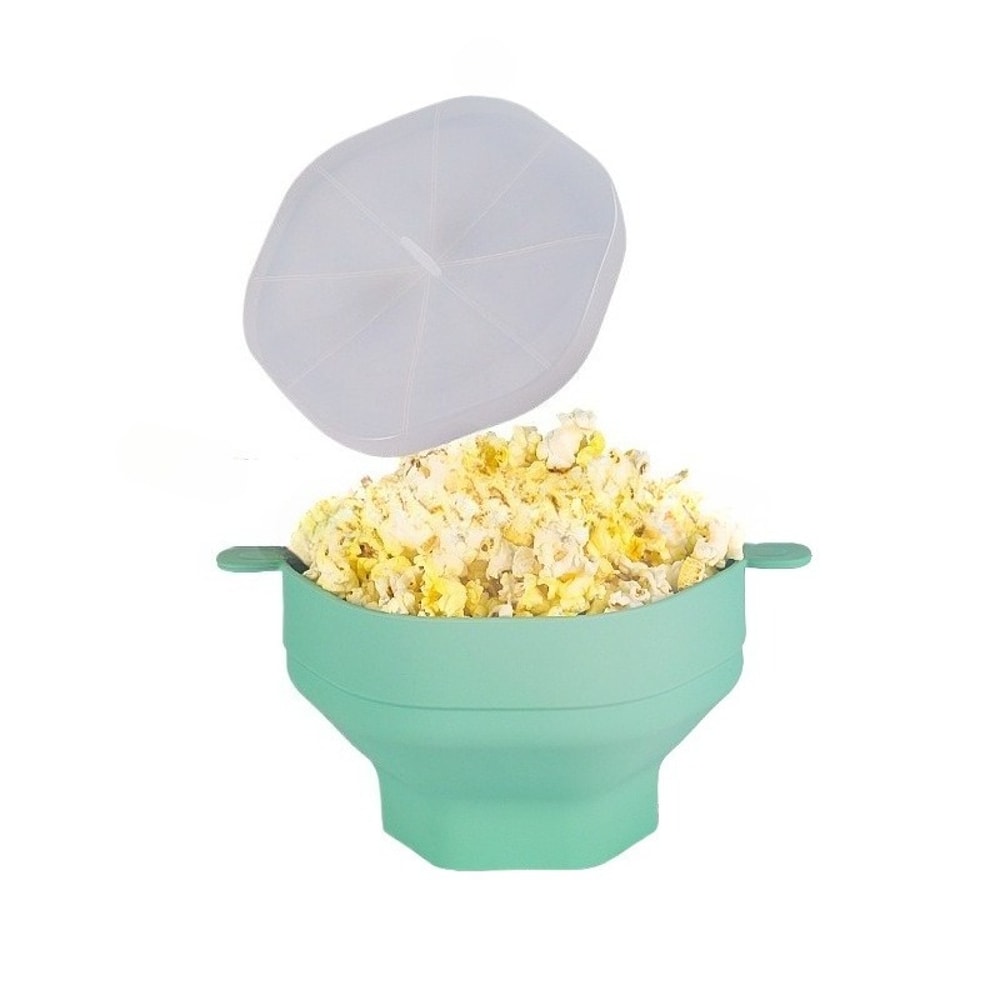 Microwave Popcorn Popper Silicone Popcorn Maker Collapsible Bowl With Lid BPAFree Dishwasher Safe K 5