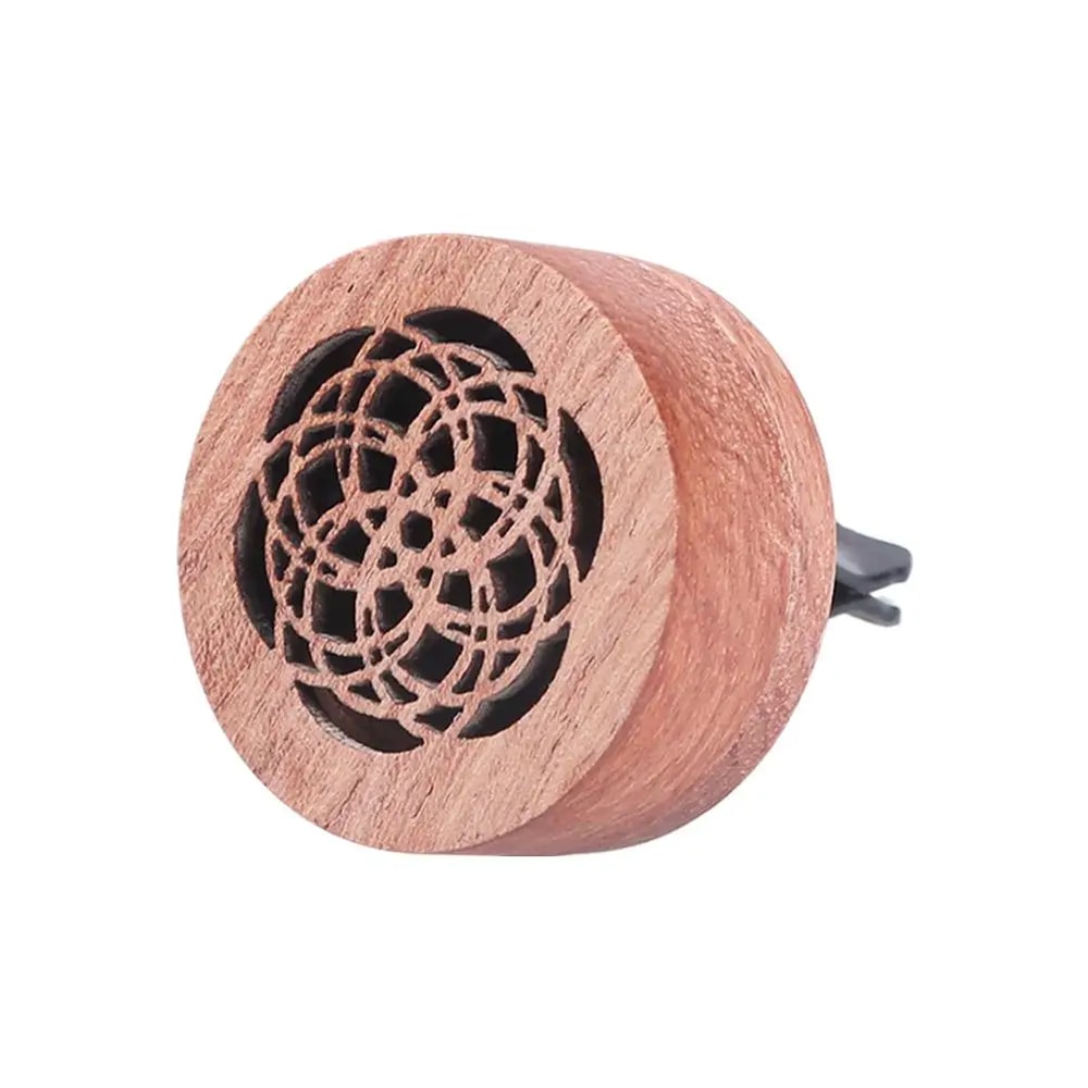 Wooden Car Diffuser Rosewood Carved Car Aromatherapy Auto Exquisite Car Air Freshener Clip Decorati 7