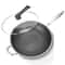 Hybrid Wok With Lid PFOA Free Non Stick Wok Pan Stainless Steel Stir Fry Pan For Cooking 0
