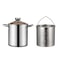 Deep Fryer Pot Stainless Steel Frying Pot With Mesh Steamer Basket Tempura Fryer Pot With Lid And T 0