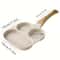Non-Stick Aluminum Skillet, Multi-Section Compartment Egg Pancake Pan with Rust-Resistant Handle, Perfect for Kitchen