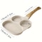 Non-Stick Aluminum Skillet, Multi-Section Compartment Egg Pancake Pan with Rust-Resistant Handle, Perfect for Kitchen