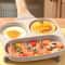 Non-Stick Aluminum Skillet, Multi-Section Compartment Egg Pancake Pan with Rust-Resistant Handle, Perfect for Kitchen