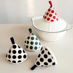 cute triangle pot anti hot cover, kitchen anti scalding pot handle ear cap, heat insulation, anti high temperature glove