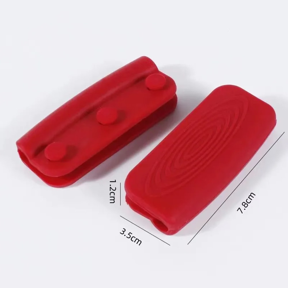 Silicone Pan Handle Cover Auto Lock Heat Resistant Clip For Cast Iron Skillet Pot Anti Scald Cookin 5