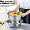 Stainless Steel Rice Washing Bowl With Drain Holes Vegetable Fruit Strainer Colander For Kitchen Si 2
