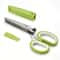 Multi-Blade Kitchen Scissors, Extra Large Stainless Steel Five Blade Vegetable Scissors with Onion Flower Cutter