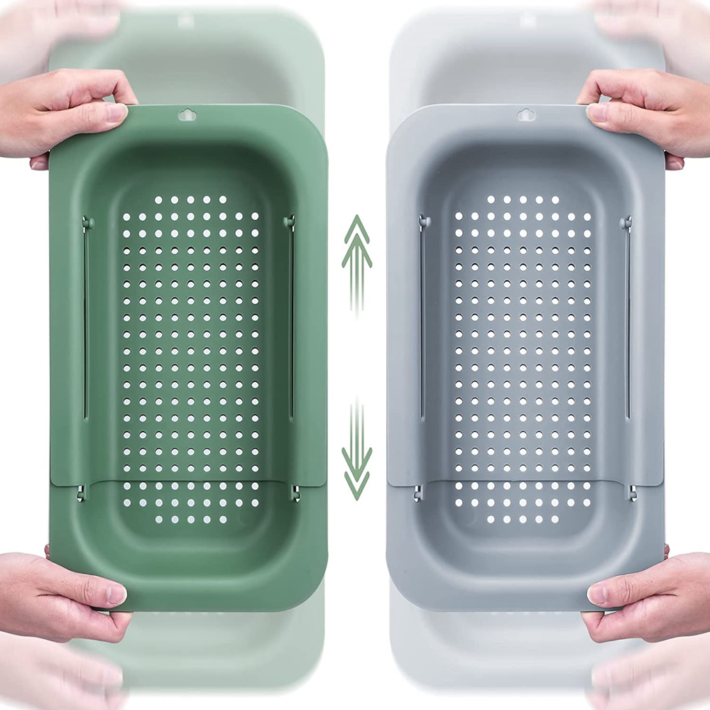 Home Colander Over the Sink, Kitchen Sink Strainer Basket, Collapsible Colander for Vegetables Fruits Pasta