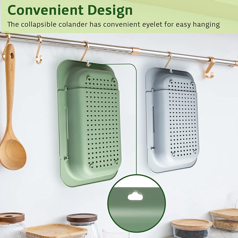 Home Colander Over the Sink, Kitchen Sink Strainer Basket, Collapsible Colander for Vegetables Fruits Pasta