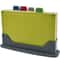 Color-Coded Plastic Cutting Board Set with Storage Stand, Thicker Chopping Board Set, Slip-Resistant Design for Kitchen