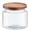 Montana Glass Canisters with Acacia Wood Lids, Airtight Storage for Flour, Sugar, Coffee, Tea, Dishwasher Safe, Natural