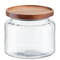 Montana Glass Canisters with Acacia Wood Lids, Airtight Storage for Flour, Sugar, Coffee, Tea, Dishwasher Safe, Natural