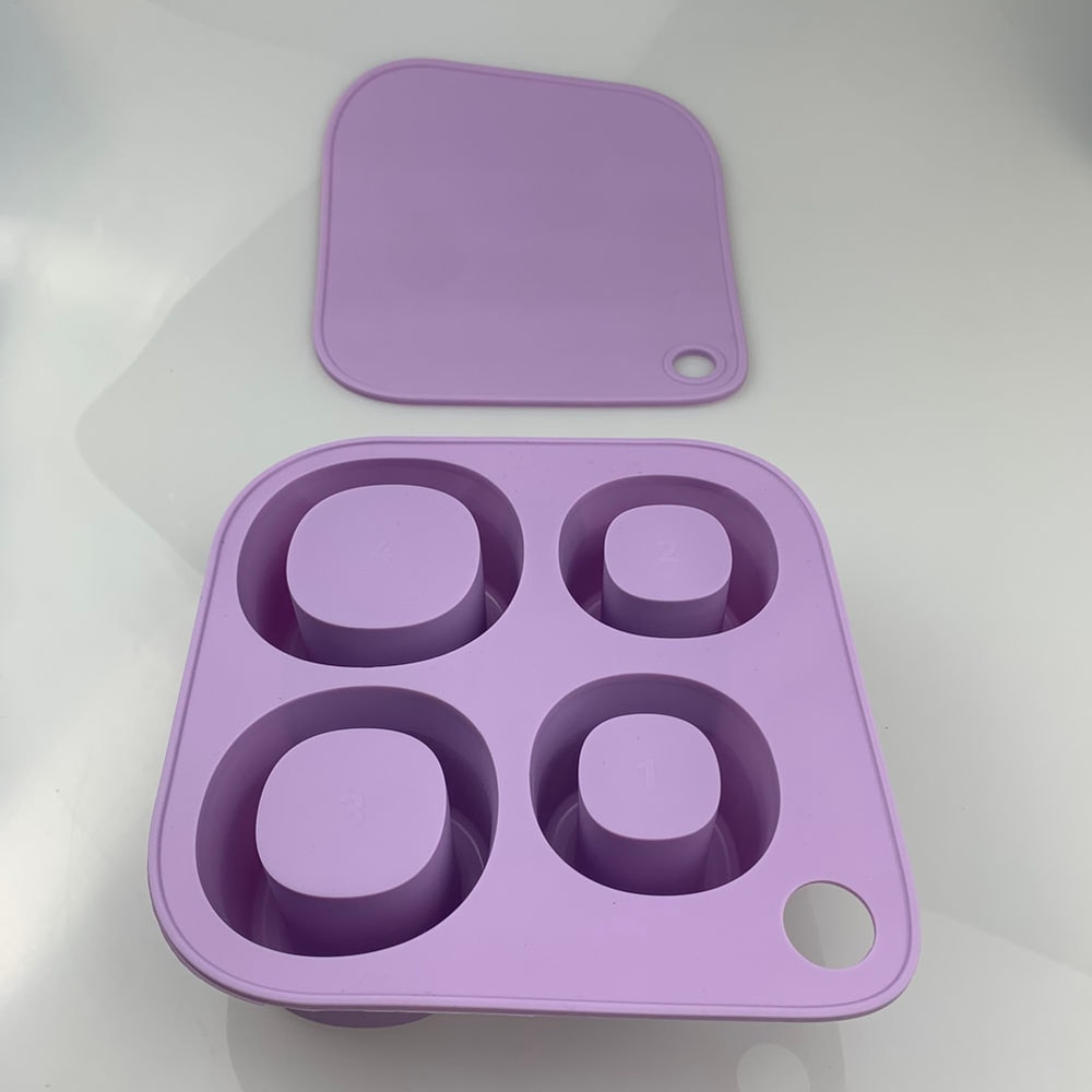 Ice Cube Tray Mold for Tumbler Stanley Cup, Silicone Cylinder Ice Cube Maker Mold with Lid, Perfect for Smooth Drinks