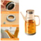 Glass Oil Pot, Kitchen Household Seasoning Bottle, Stainless Steel Hanging Oil Tank, Glass Oil Container for Easy