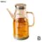 Glass Oil Pot, Kitchen Household Seasoning Bottle, Stainless Steel Hanging Oil Tank, Glass Oil Container for Easy