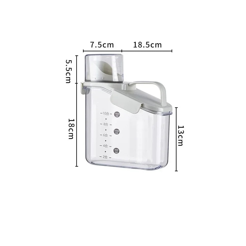 Grain Storage Tank Cereal Storage Box With Measuring Cup Food Bean Grain Sealed Jar Kitchen Dispens 7