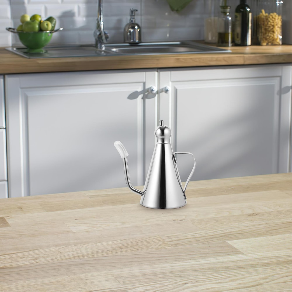 Stainless Steel Oil Bottle Dispenser Leakproof Kitchen Container Daily Use Vinegar Sauce Precise Fi 1