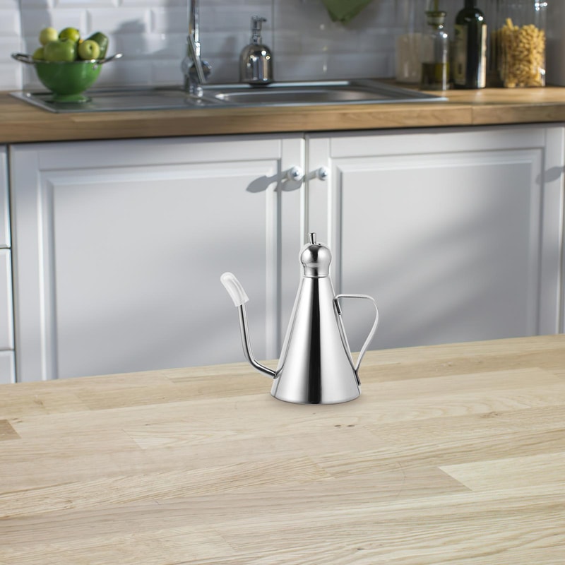 Stainless Steel Oil Bottle Dispenser Leakproof Kitchen Container Daily Use Vinegar Sauce Precise Fi 1