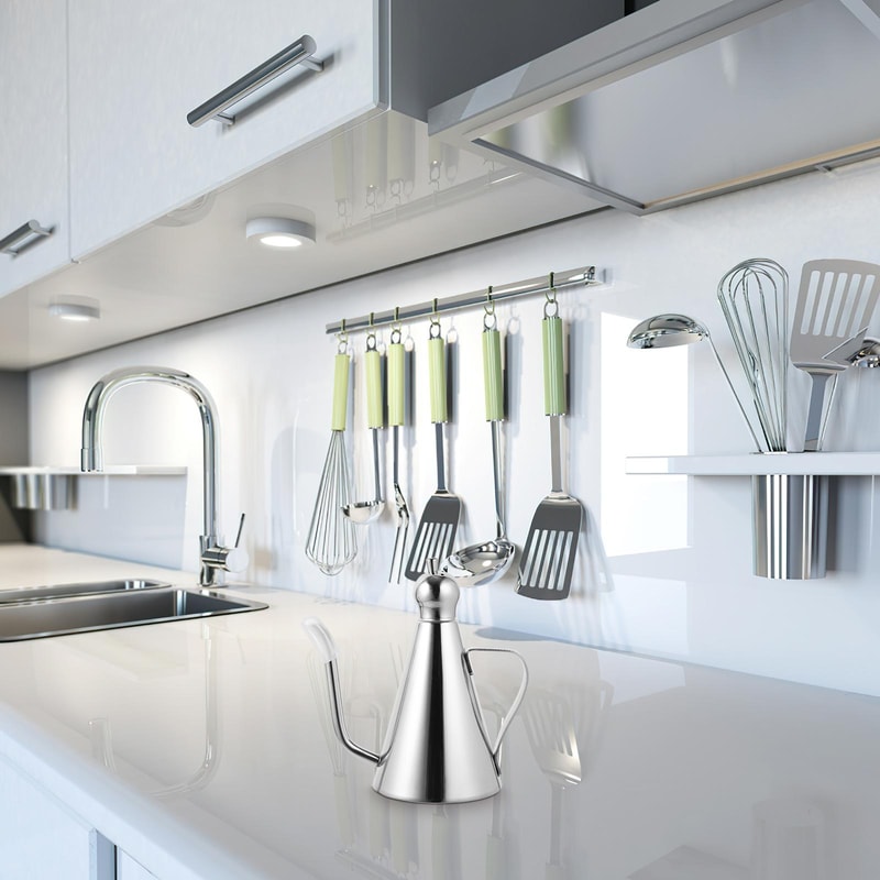 Stainless Steel Oil Bottle Dispenser Leakproof Kitchen Container Daily Use Vinegar Sauce Precise Fi 2