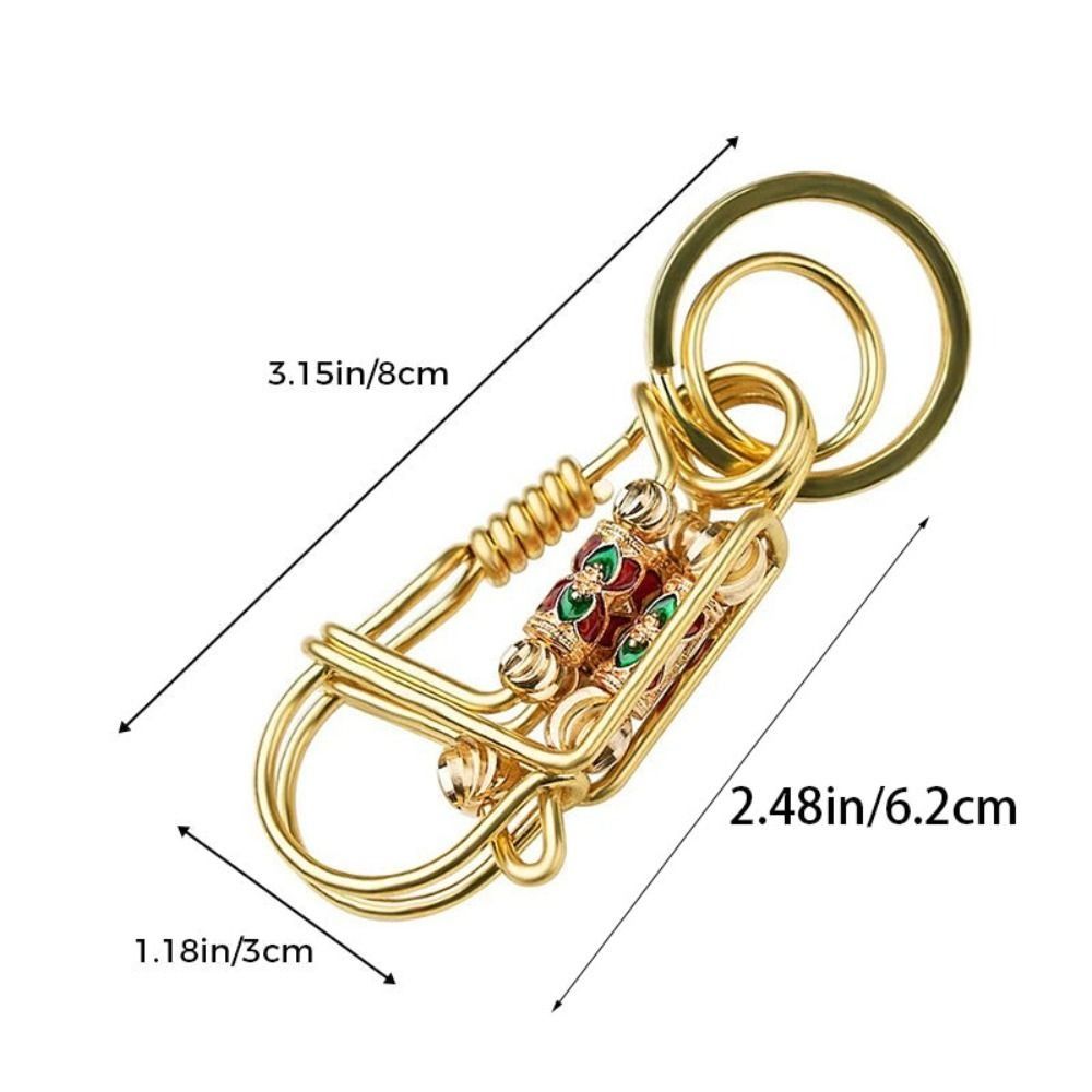 Portable Handmade Brass Keychain Birdie Keyring Creative Car Buckle Wire Winding Keyring Waist Pend 5