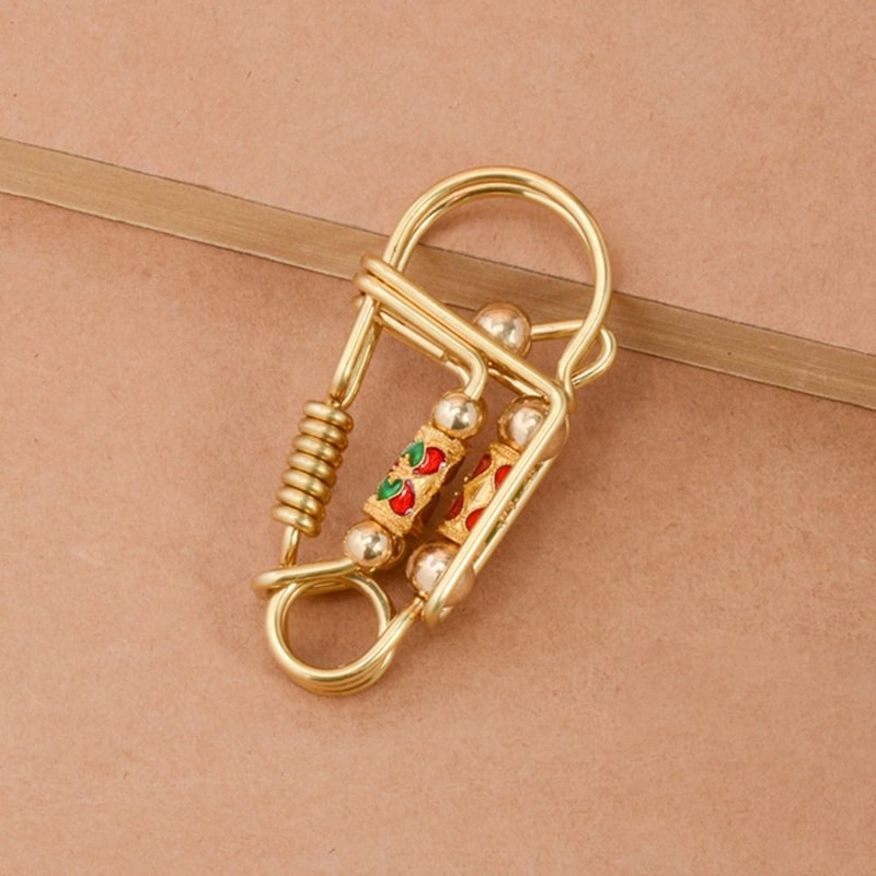 Portable Handmade Brass Keychain Birdie Keyring Creative Car Buckle Wire Winding Keyring Waist Pend 8