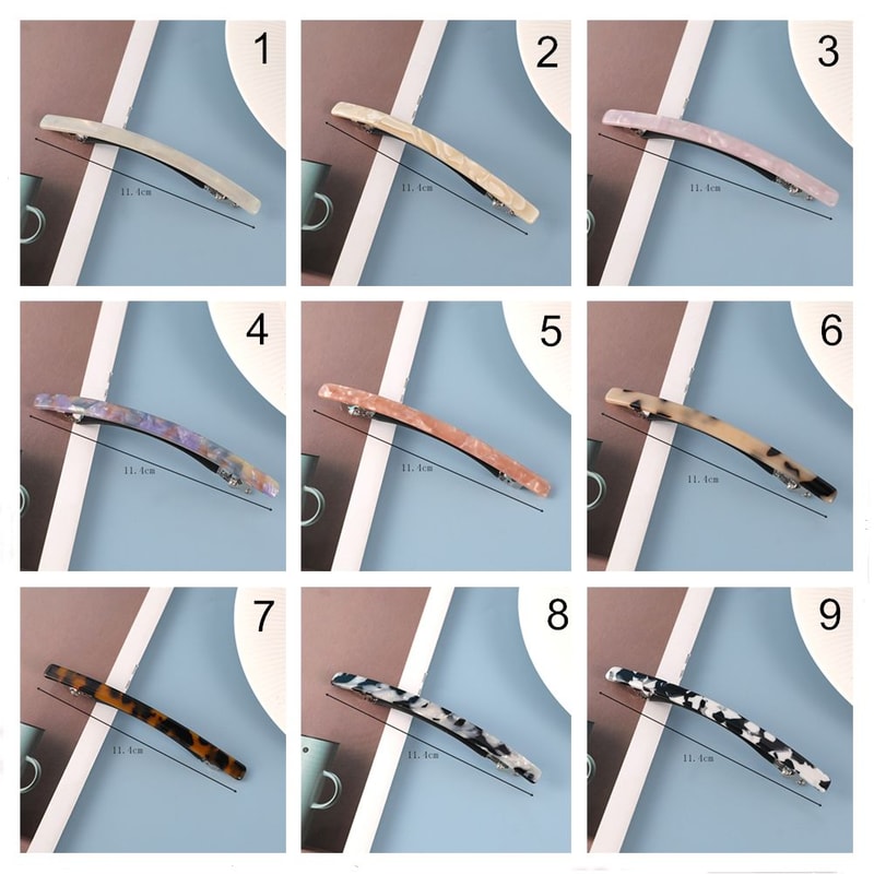 Geometric Leopard Acetate Hair Pin, Hair Clips for Gifts, Long Gifts Hair Accessories, Stylish Hairpins, Elegant Barrett