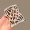 Plastic Pearl Elastic Hairpin Butterfly Fancy Clip Double Side Bun Rhombus Combs Hair Styling Tool 6