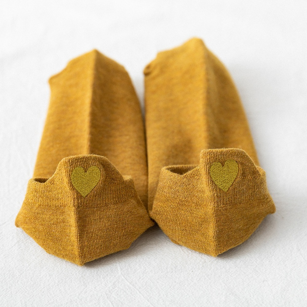 Shallow Mouth Boat Socks Cute Funny Compression Anklet Cotton Socks For Women New Love Embroidery D 3