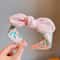 Summer Style Rabbit Ears Headband, Bowknot Hair Hoop for Girls, Cute Fabric Wide Band, Adorable Kids Accessory for Daily