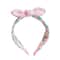 Summer Style Rabbit Ears Headband, Bowknot Hair Hoop for Girls, Cute Fabric Wide Band, Adorable Kids Accessory for Daily