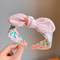 Summer Style Rabbit Ears Headband, Bowknot Hair Hoop for Girls, Cute Fabric Wide Band, Adorable Kids Accessory for Daily