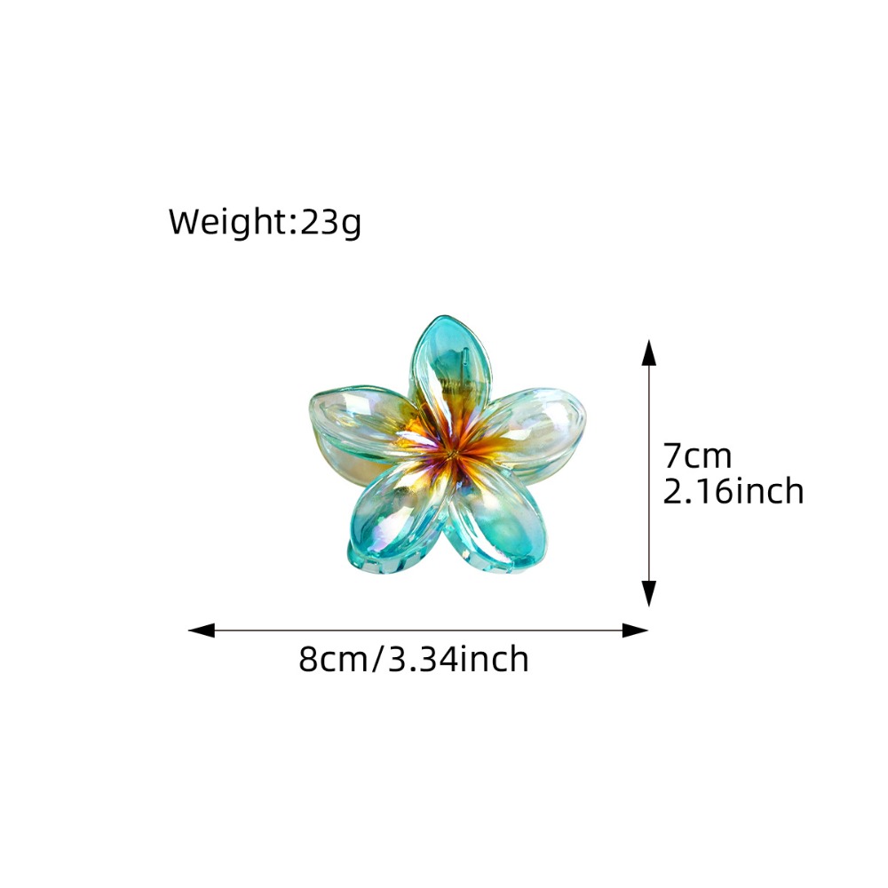 Egg Flower Hair Clips, Colorful Plastic Flower Shape Headwear, Fashion Shark Clip Claw for Vacationhair