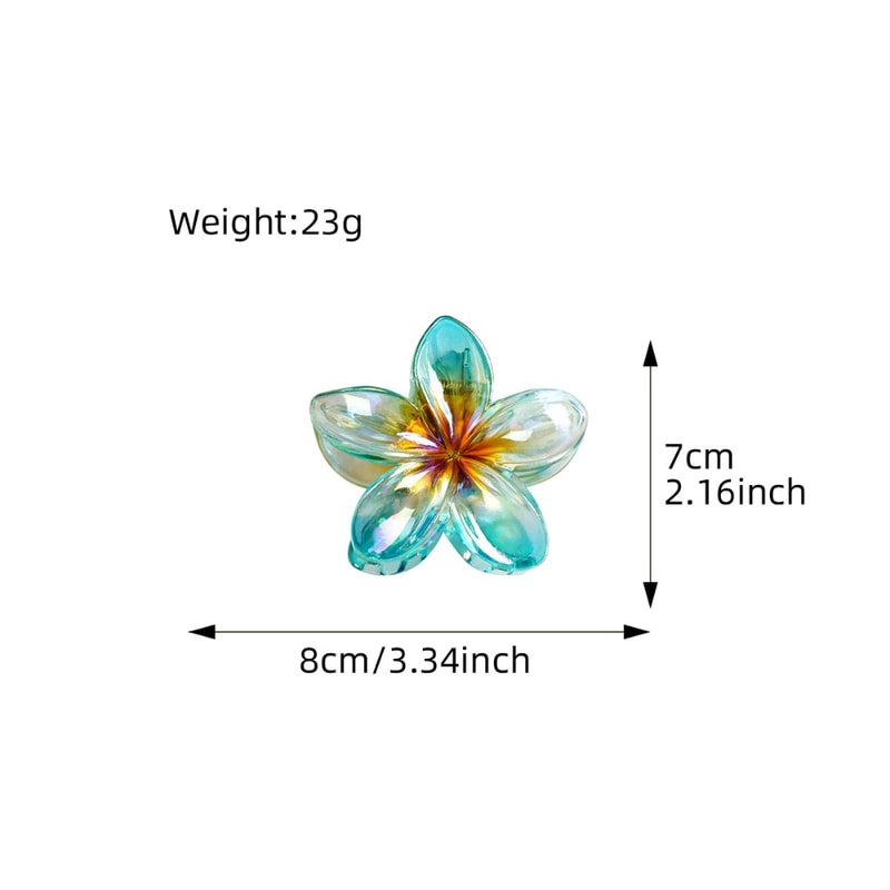 Egg Flower Hair Clips, Colorful Plastic Flower Shape Headwear, Fashion Shark Clip Claw for Vacationhair