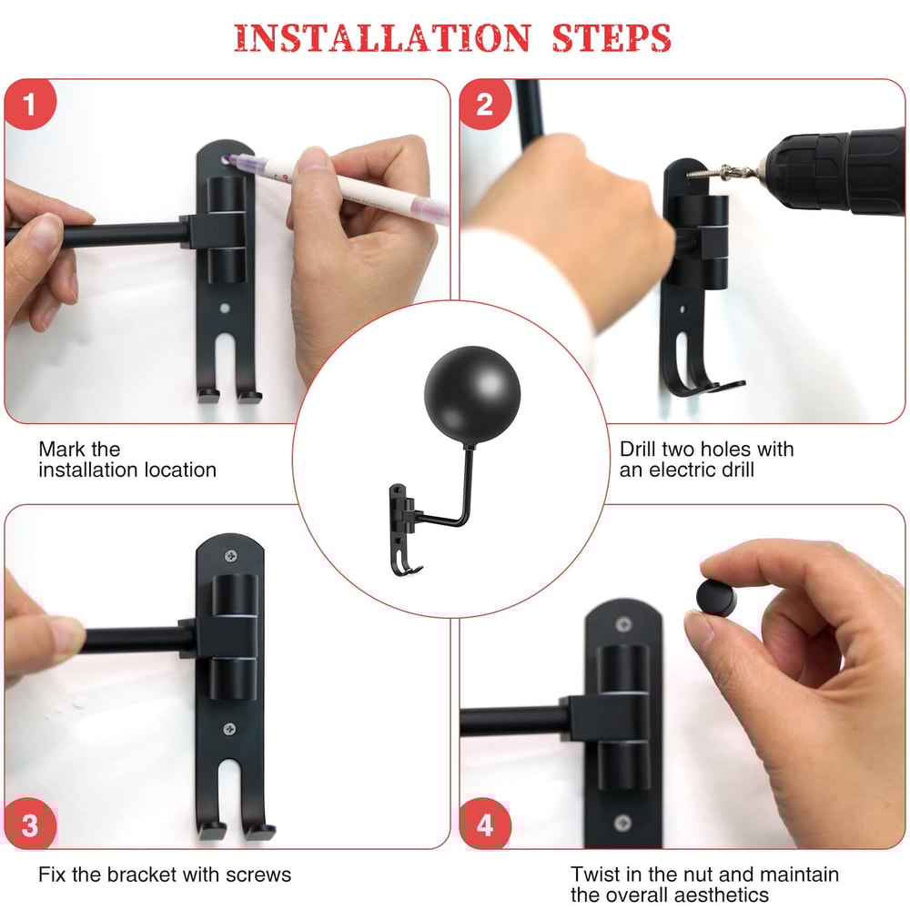 Motorcycle Helmet Rack Wall Mount Rotation Helmet Holder With Hooks Ideal For Coats Caps Bike Rugby 4