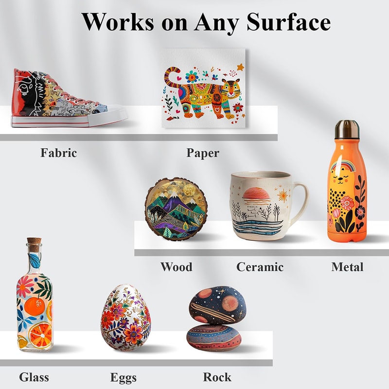 Acrylic Paint Markers Set Dot Fine Tip Art Markers Pens Christmas Gifts DIY Crafts For Kids Adults 4