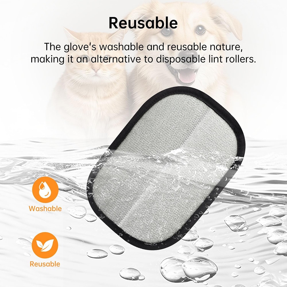 Electrostatic Pet Hair Removal Gloves Reusable Magic Brush Dog And Cat Hair Remover Tool For Laundr 2