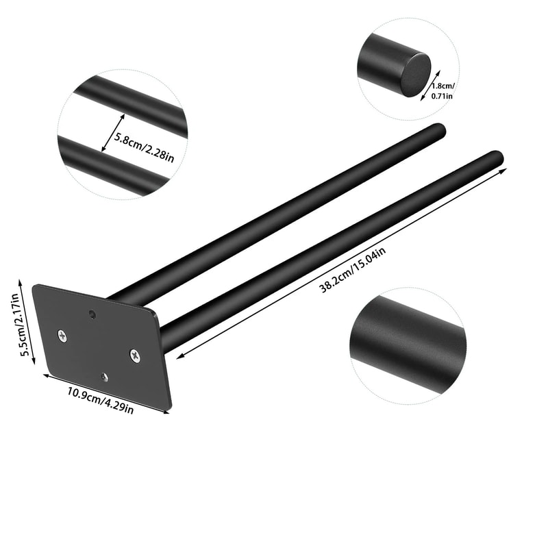 Stainless Steel Towel Holder Wall Mounted Bathroom Towel Rack Double Bar Clothes Shelf Holder Bathr 5